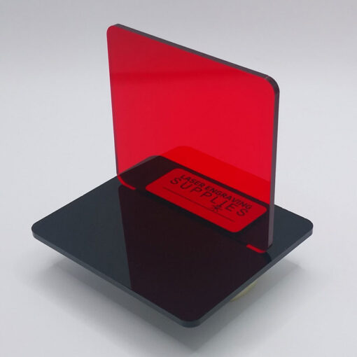 Transparent  Red Cast Acrylic 600x400x3mm